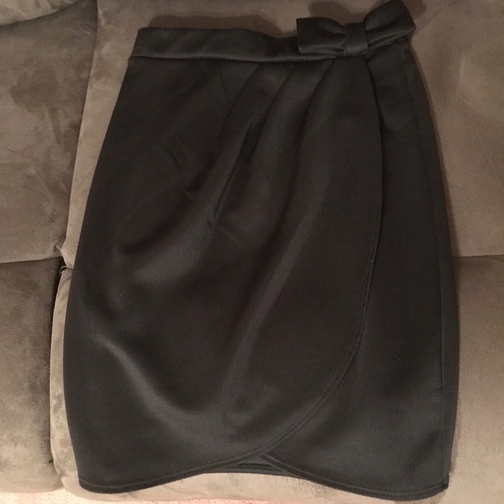 “Klaxons” Black Cross Front Skirt!